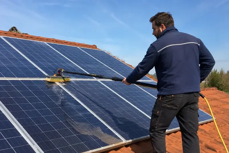 Nettoyage et entretien de panneaux solaires aux Cammazes
