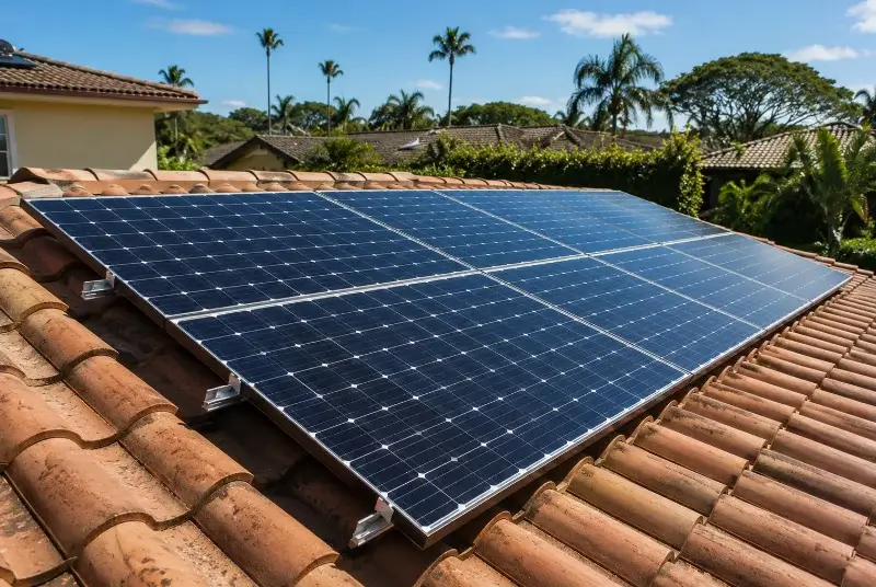 Installation de panneaux solaires aux Cammazes